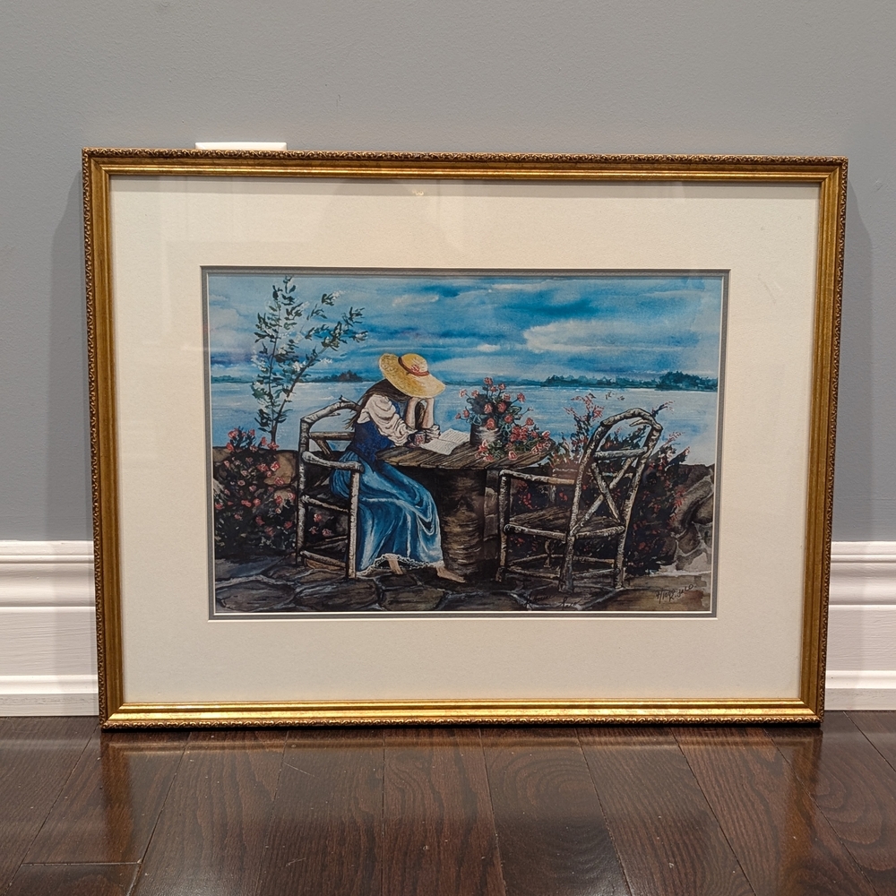 Framed Art Print with Gold Frame